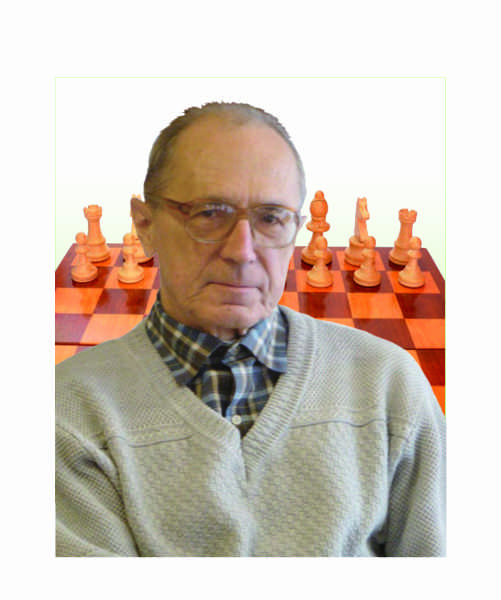 Zdjęce mężczyzny z szachownicą w tle